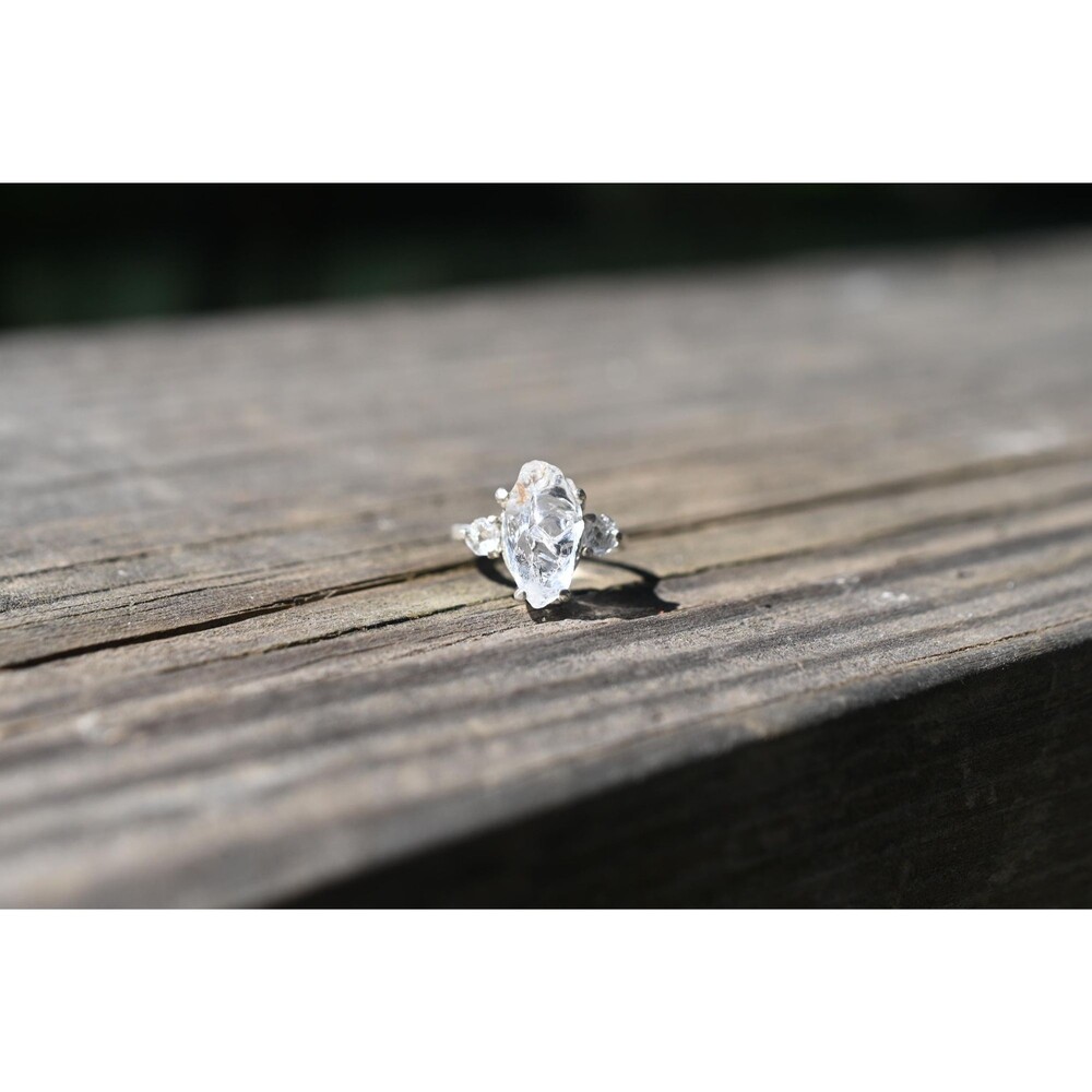Raw Lake County Diamond Engagement Ring